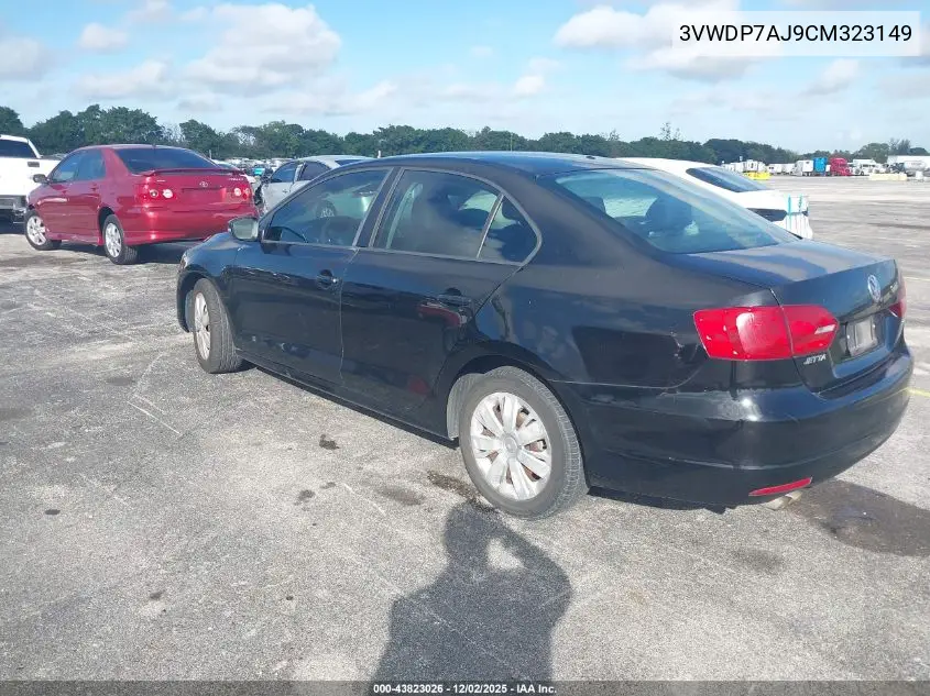 3VWDP7AJ9CM323149 2012 Volkswagen Jetta 2.5L Se