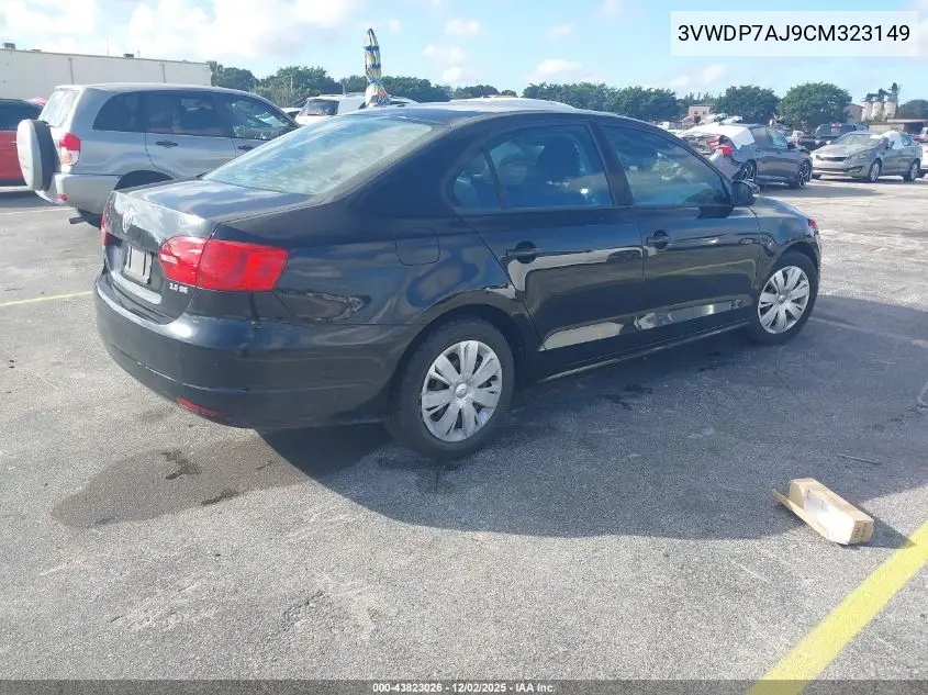 3VWDP7AJ9CM323149 2012 Volkswagen Jetta 2.5L Se