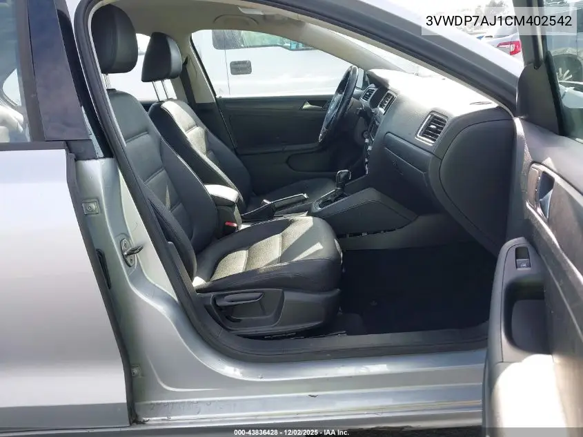 3VWDP7AJ1CM402542 2012 Volkswagen Jetta 2.5L Se