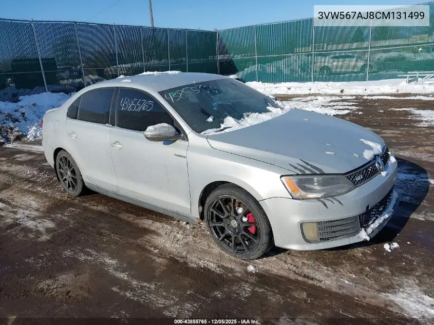 3VW567AJ8CM131499 2012 Volkswagen Jetta Gli