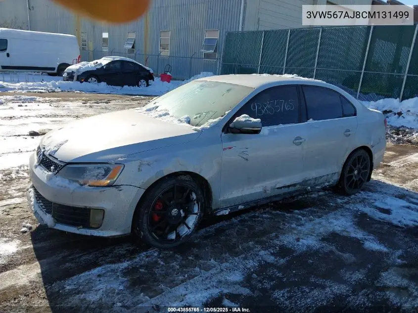 3VW567AJ8CM131499 2012 Volkswagen Jetta Gli