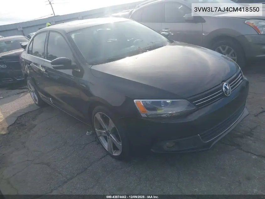 3VW3L7AJ4CM418550 2012 Volkswagen Jetta 2.0L Tdi