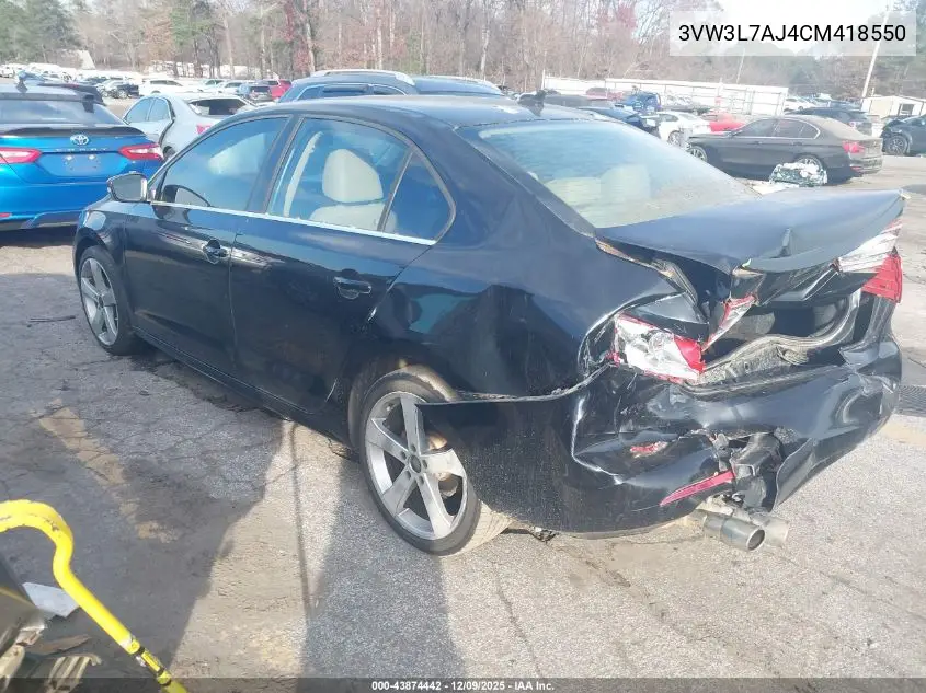 3VW3L7AJ4CM418550 2012 Volkswagen Jetta 2.0L Tdi
