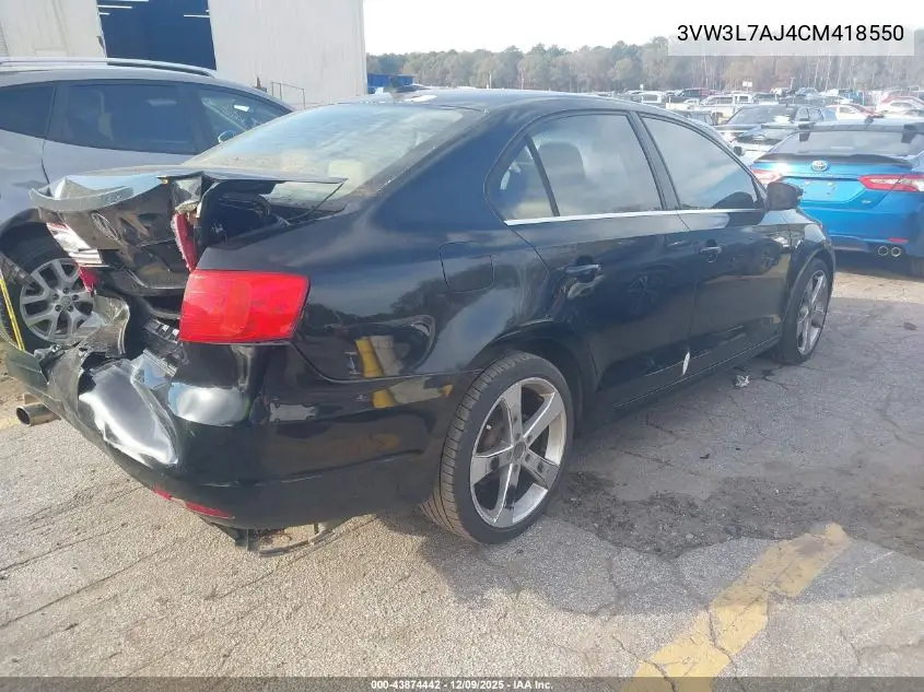 3VW3L7AJ4CM418550 2012 Volkswagen Jetta 2.0L Tdi