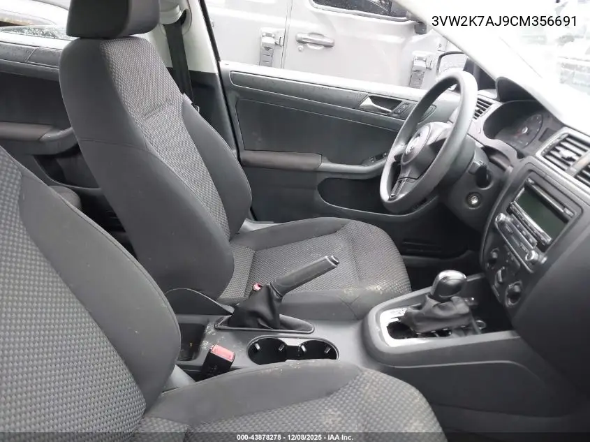 3VW2K7AJ9CM356691 2012 Volkswagen Jetta 2.0L S