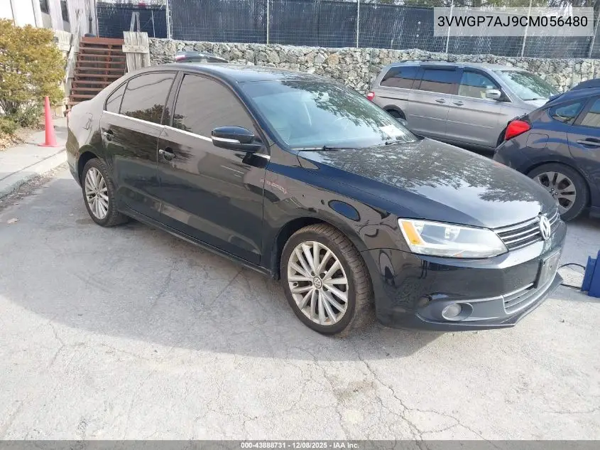 3VWGP7AJ9CM056480 2012 Volkswagen Jetta 2.5L Sel