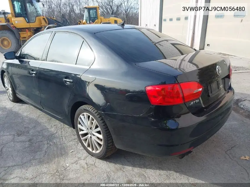 3VWGP7AJ9CM056480 2012 Volkswagen Jetta 2.5L Sel