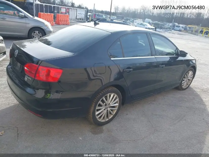 3VWGP7AJ9CM056480 2012 Volkswagen Jetta 2.5L Sel
