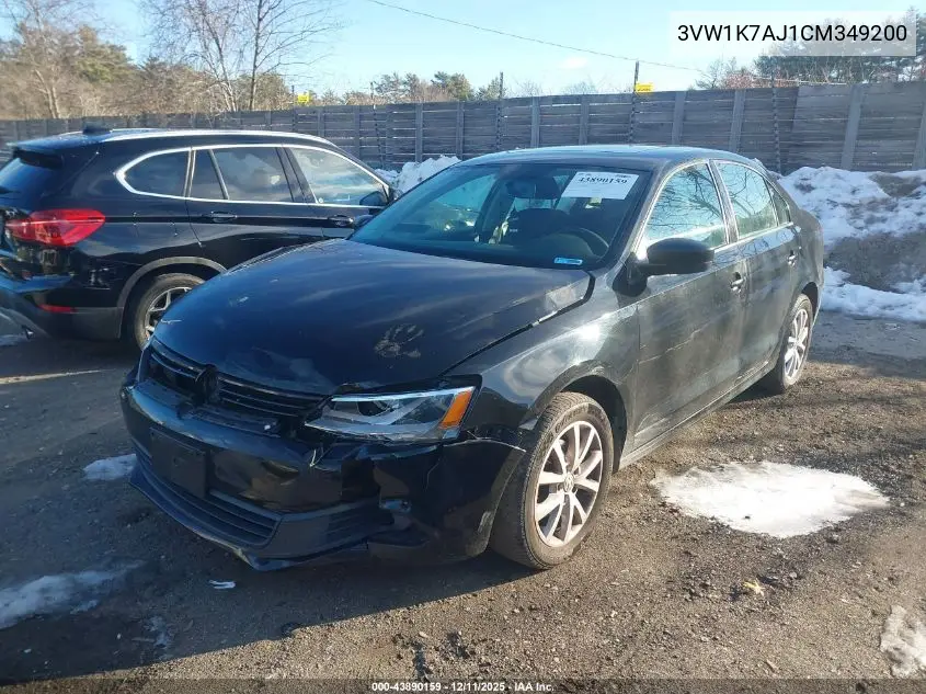 3VW1K7AJ1CM349200 2012 Volkswagen Jetta 2.0L S