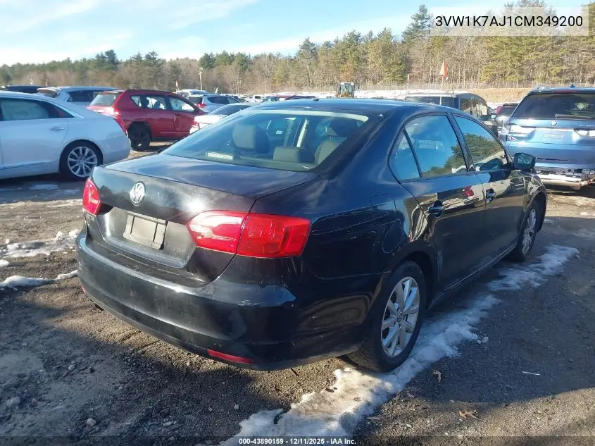 3VW1K7AJ1CM349200 2012 Volkswagen Jetta 2.0L S