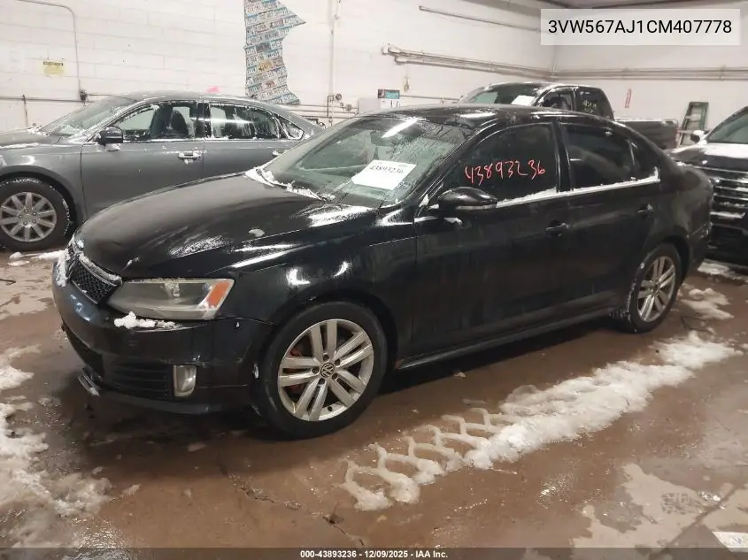 3VW567AJ1CM407778 2012 Volkswagen Jetta Gli