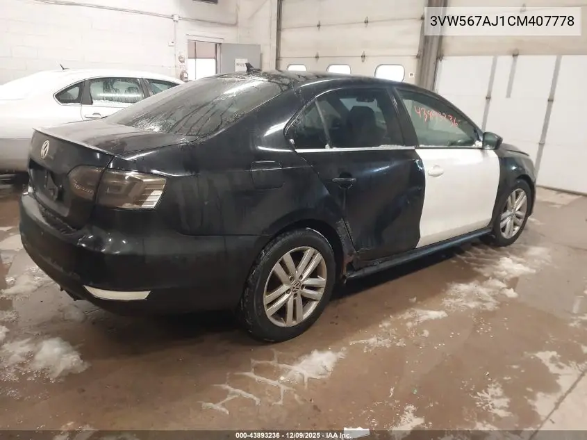 3VW567AJ1CM407778 2012 Volkswagen Jetta Gli