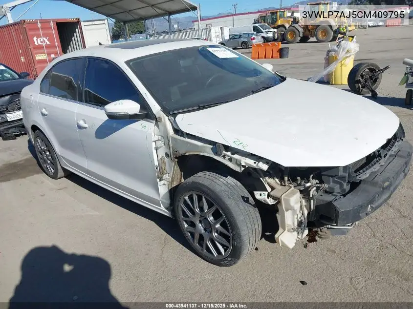 3VWLP7AJ5CM409795 2012 Volkswagen Jetta 2.5L Sel
