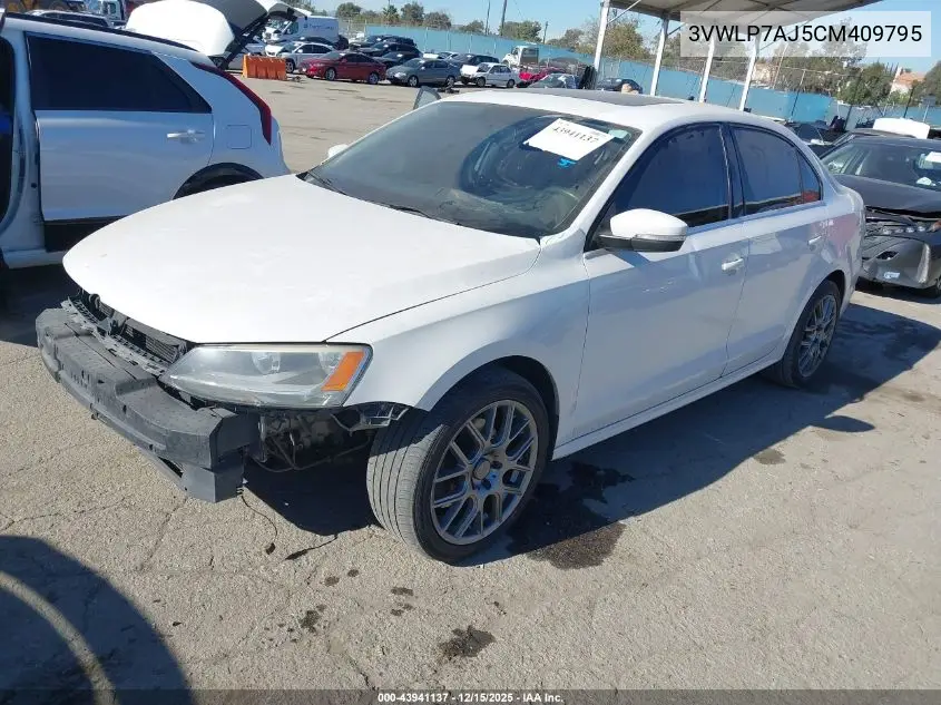 3VWLP7AJ5CM409795 2012 Volkswagen Jetta 2.5L Sel