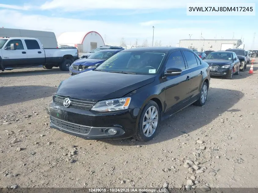 3VWLX7AJ8DM417245 2013 Volkswagen Jetta 2.5L Highline