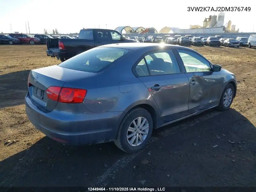 3VW2K7AJ2DM376749 2013 Volkswagen Jetta S