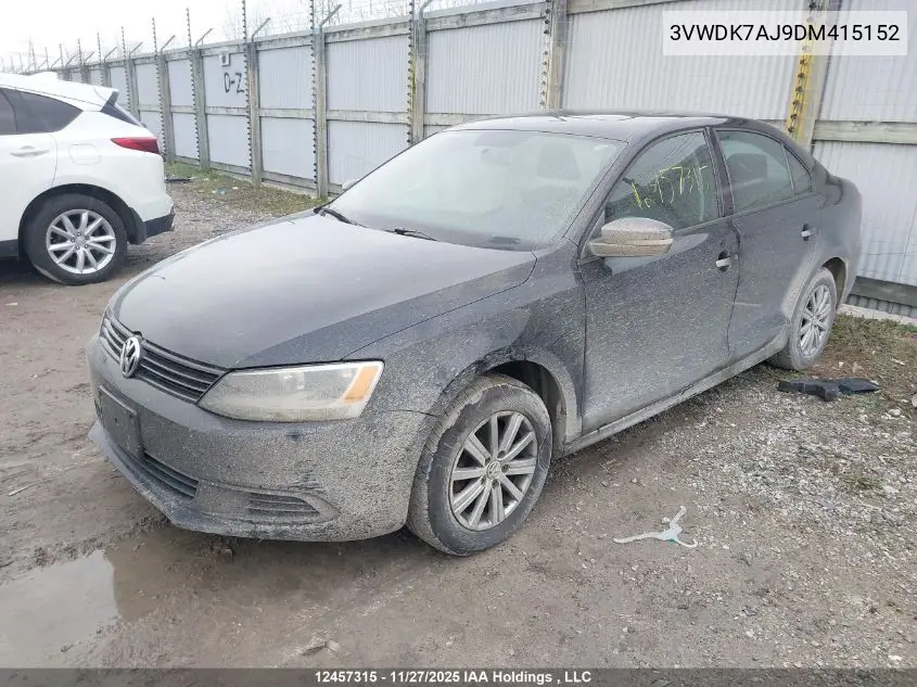 3VWDK7AJ9DM415152 2013 Volkswagen Jetta 2.0L Comfortline