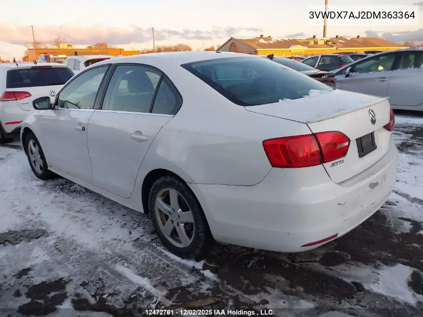 3VWDX7AJ2DM363364 2013 Volkswagen Jetta 2.5L Comfortline/2.5L Sportline