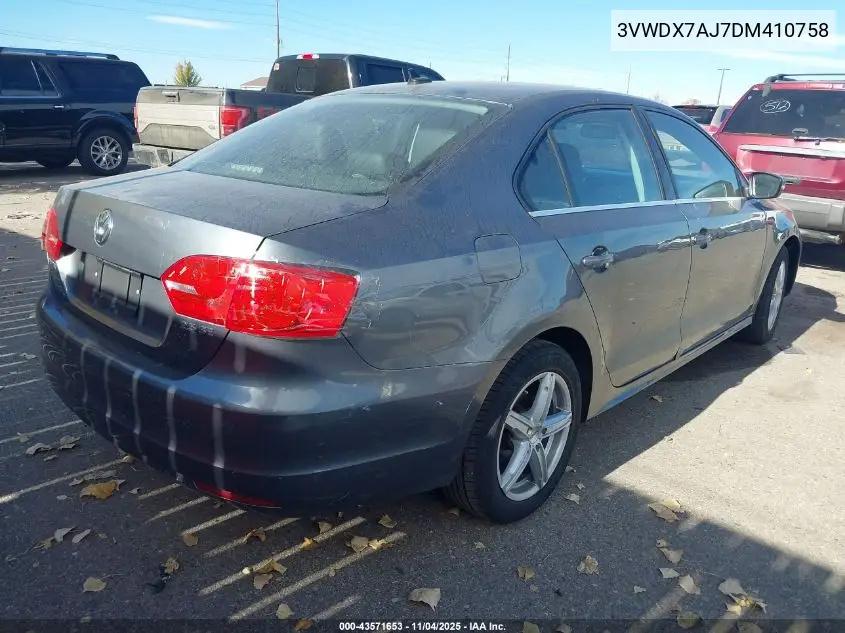 3VWDX7AJ7DM410758 2013 Volkswagen Jetta 2.5L Se