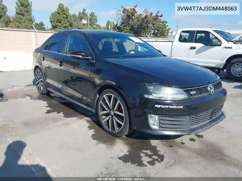 3VW4T7AJ3DM448063 2013 Volkswagen Jetta Gli Autobahn