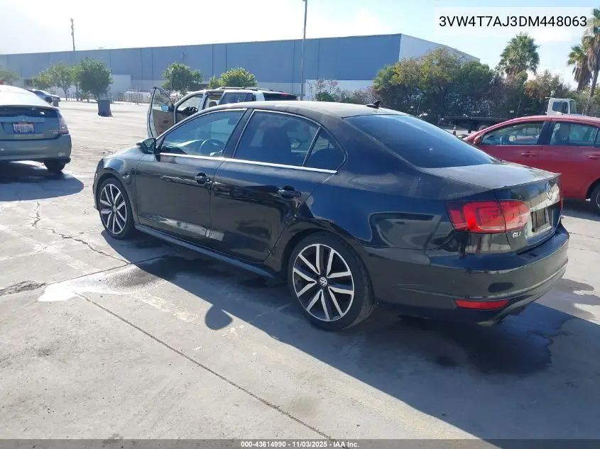 3VW4T7AJ3DM448063 2013 Volkswagen Jetta Gli Autobahn