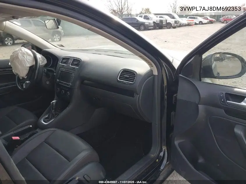 3VWPL7AJ8DM692353 2013 Volkswagen Jetta Sportwagen 2.0L Tdi