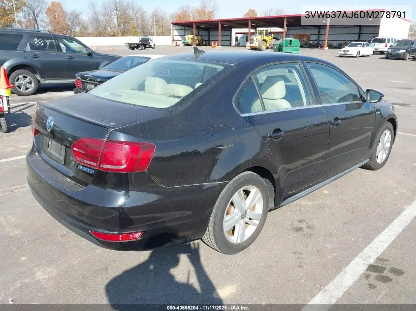 3VW637AJ6DM278791 2013 Volkswagen Jetta Hybrid Sel