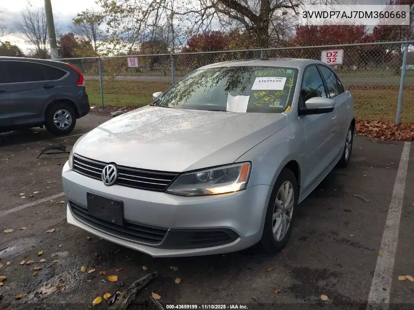 3VWDP7AJ7DM360668 2013 Volkswagen Jetta 2.5L Se
