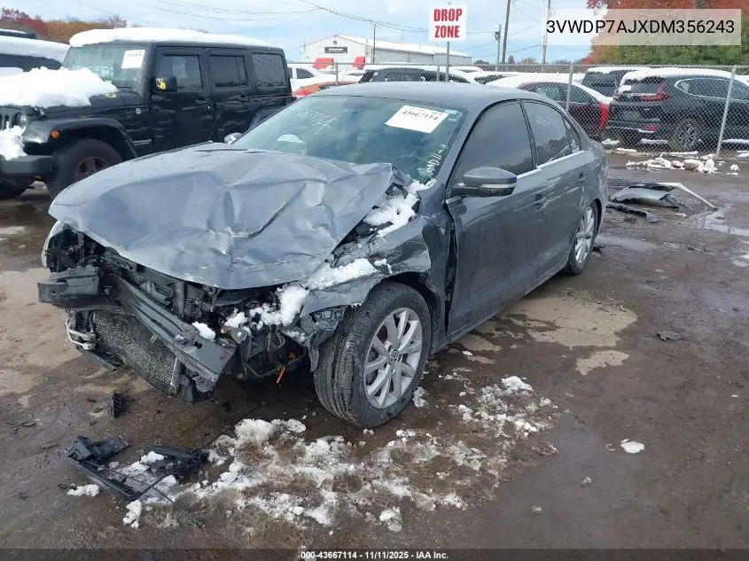 3VWDP7AJXDM356243 2013 Volkswagen Jetta Se