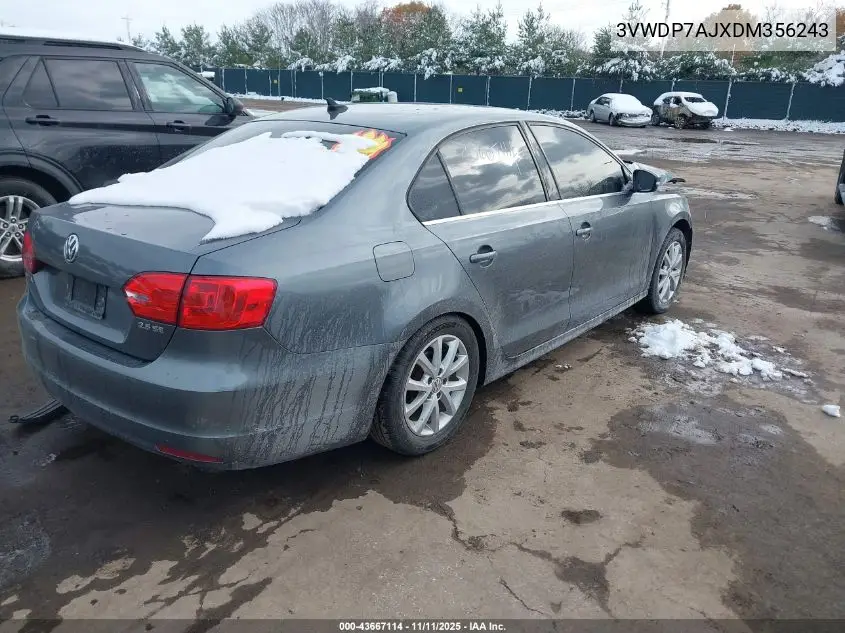 3VWDP7AJXDM356243 2013 Volkswagen Jetta Se
