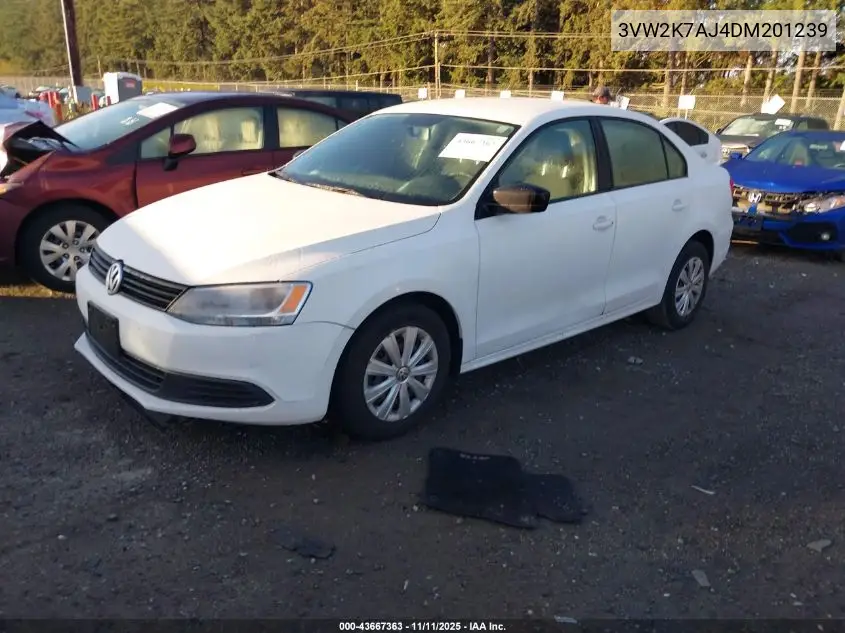 3VW2K7AJ4DM201239 2013 Volkswagen Jetta 2.0L S