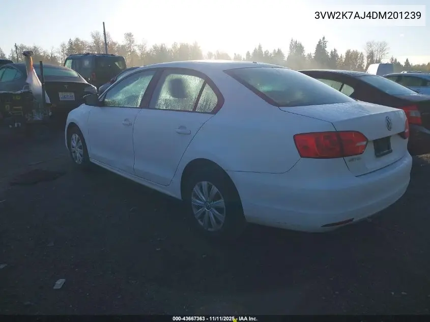 3VW2K7AJ4DM201239 2013 Volkswagen Jetta 2.0L S