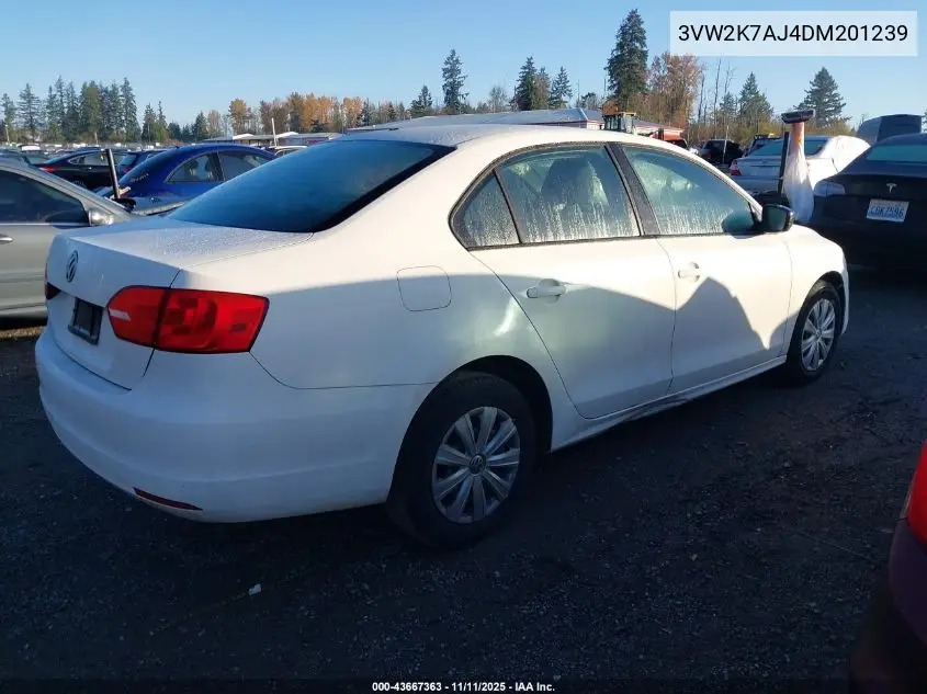 3VW2K7AJ4DM201239 2013 Volkswagen Jetta 2.0L S