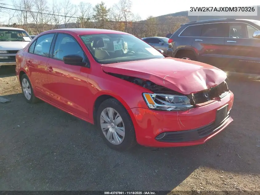 3VW2K7AJXDM370326 2013 Volkswagen Jetta 2.0L S