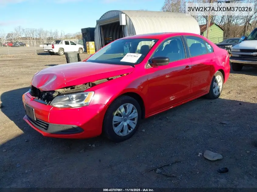 3VW2K7AJXDM370326 2013 Volkswagen Jetta 2.0L S
