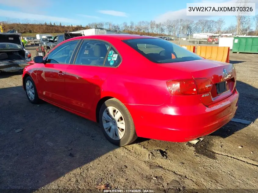 3VW2K7AJXDM370326 2013 Volkswagen Jetta 2.0L S