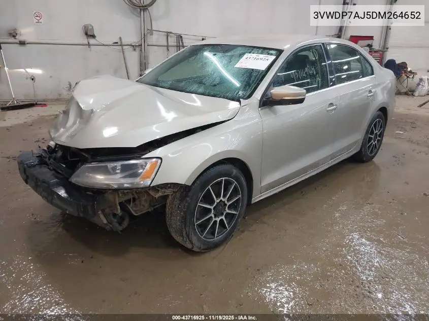 3VWDP7AJ5DM264652 2013 Volkswagen Jetta 2.5L Se