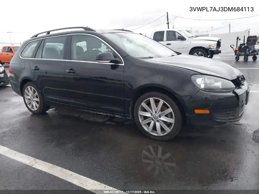 3VWPL7AJ3DM684113 2013 Volkswagen Jetta Sportwagen 2.0L Tdi
