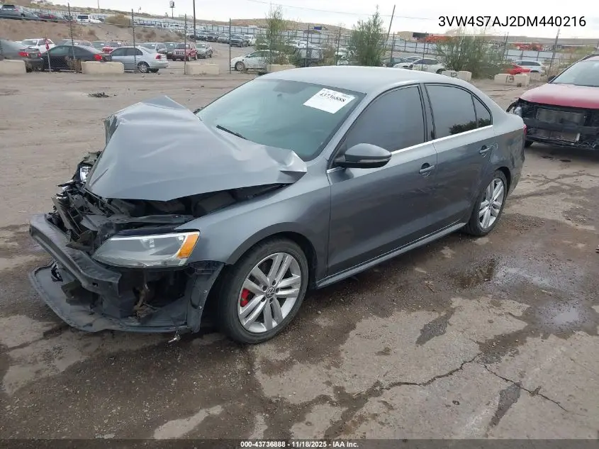 3VW4S7AJ2DM440216 2013 Volkswagen Jetta Gli