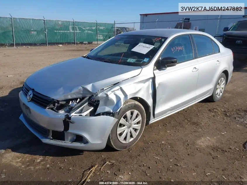 3VW2K7AJ6DM247882 2013 Volkswagen Jetta 2.0L S