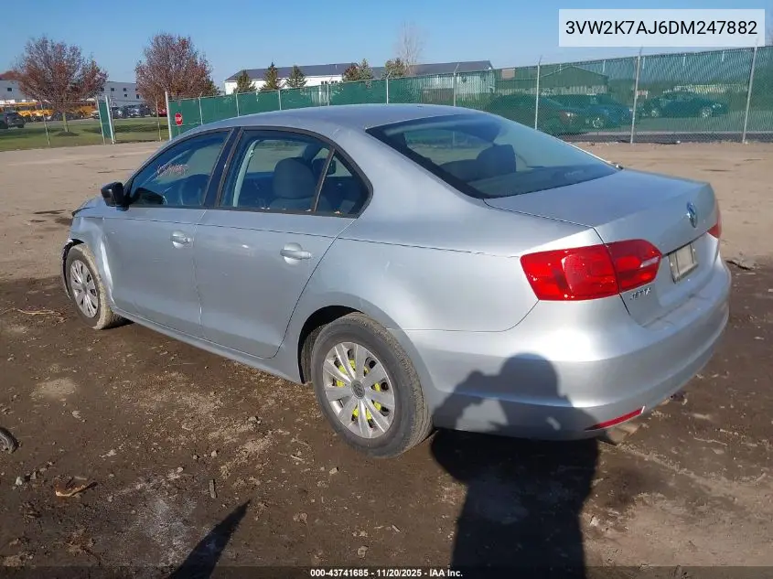3VW2K7AJ6DM247882 2013 Volkswagen Jetta 2.0L S