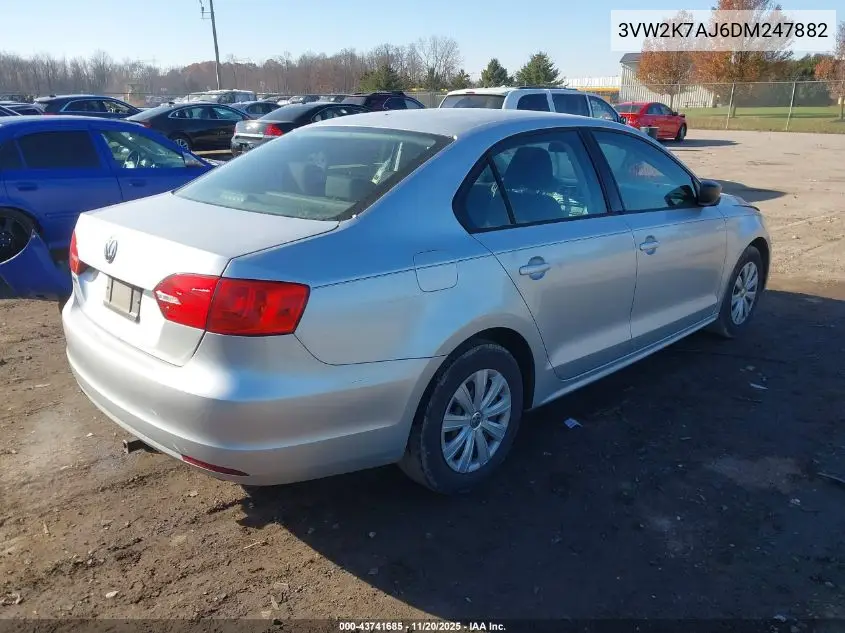 3VW2K7AJ6DM247882 2013 Volkswagen Jetta 2.0L S