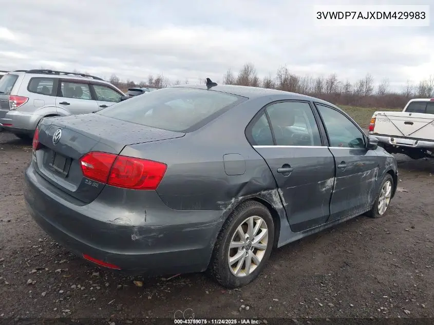 3VWDP7AJXDM429983 2013 Volkswagen Jetta 2.5L Se