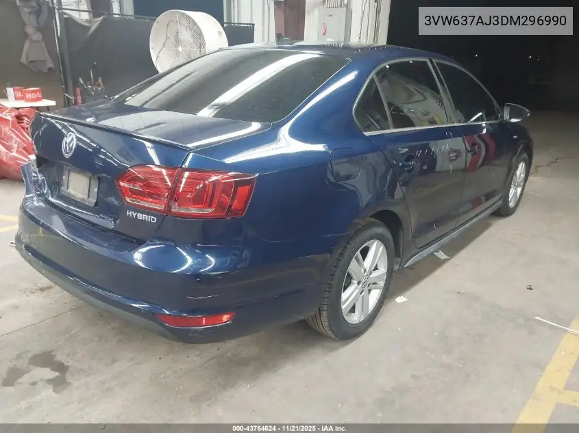3VW637AJ3DM296990 2013 Volkswagen Jetta Hybrid Sel