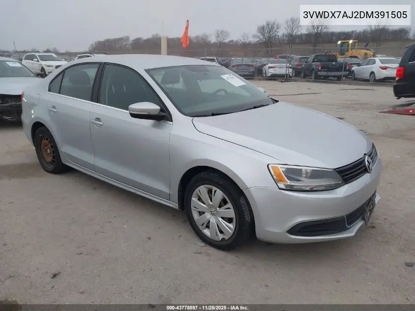 3VWDX7AJ2DM391505 2013 Volkswagen Jetta 2.5L Se