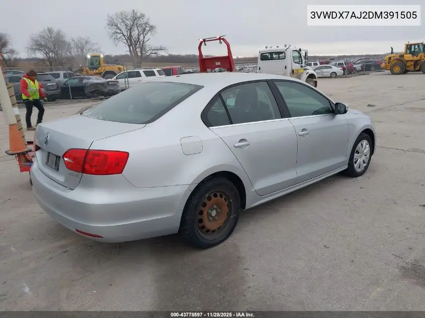 3VWDX7AJ2DM391505 2013 Volkswagen Jetta 2.5L Se