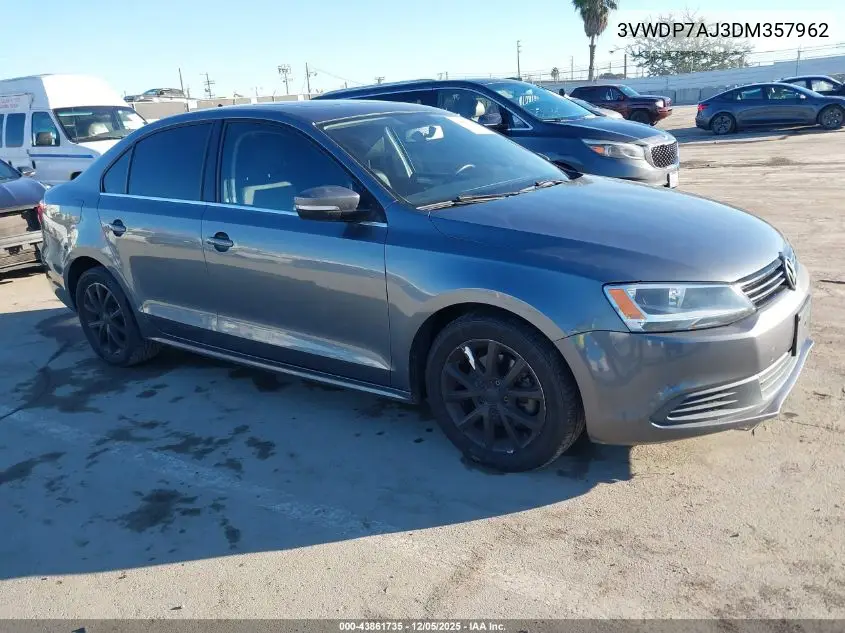3VWDP7AJ3DM357962 2013 Volkswagen Jetta Se