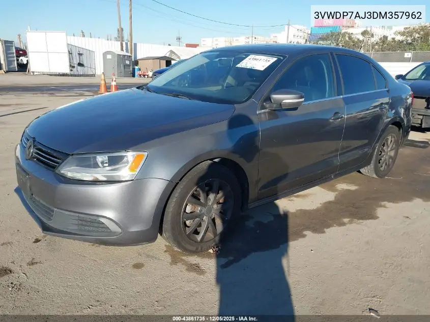 3VWDP7AJ3DM357962 2013 Volkswagen Jetta Se