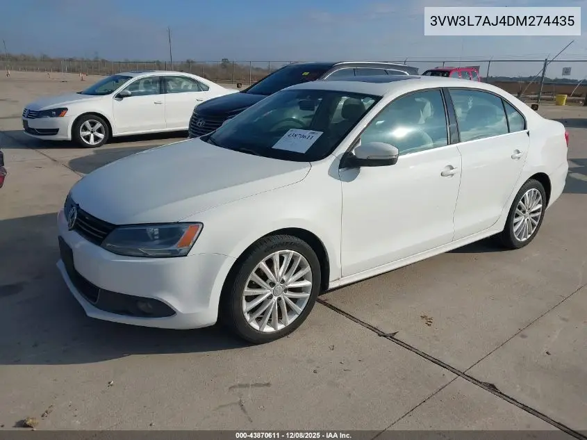 3VW3L7AJ4DM274435 2013 Volkswagen Jetta 2.0L Tdi