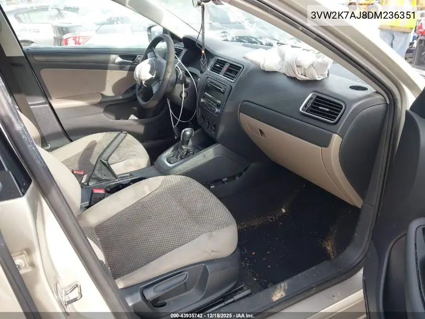 3VW2K7AJ8DM236351 2013 Volkswagen Jetta 2.0L S